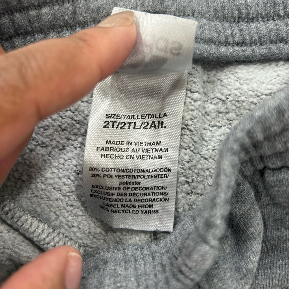 Adidas Kids Gray Sweatpants with Black Stripes - Picture 4 of 6